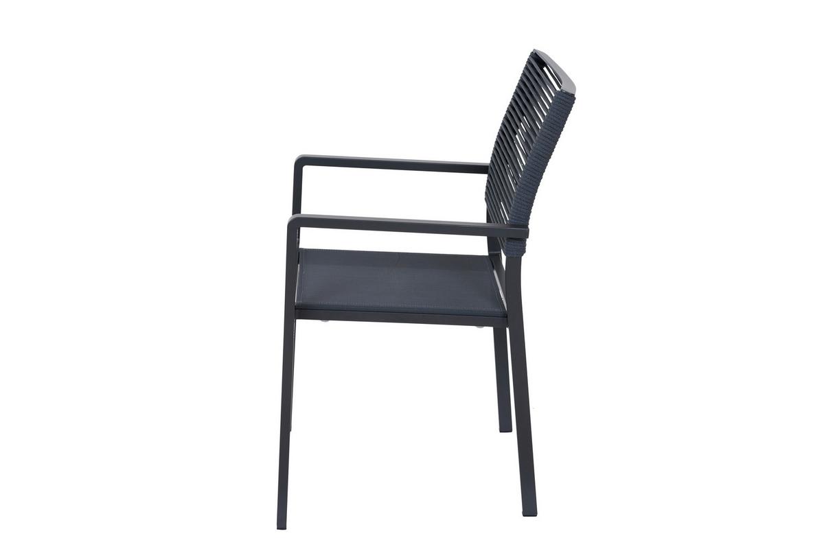 Gartensessel Leeds Anthrazit - Anthrazit, Basics, Metall (54/88/58cm) - Siena Garden