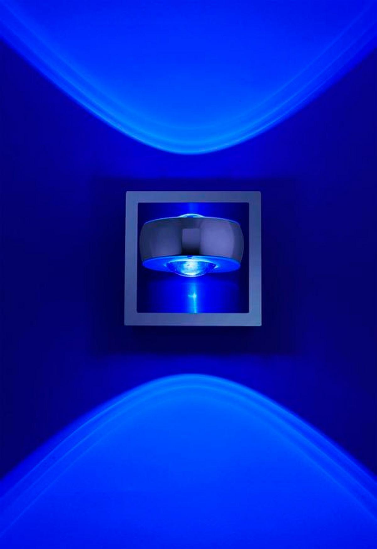 LED-Wandleuchte Lolasmart-Opti Silberfarben max. 6 Watt - Silberfarben, Design, Kunststoff/Metall (12/12/14cm)