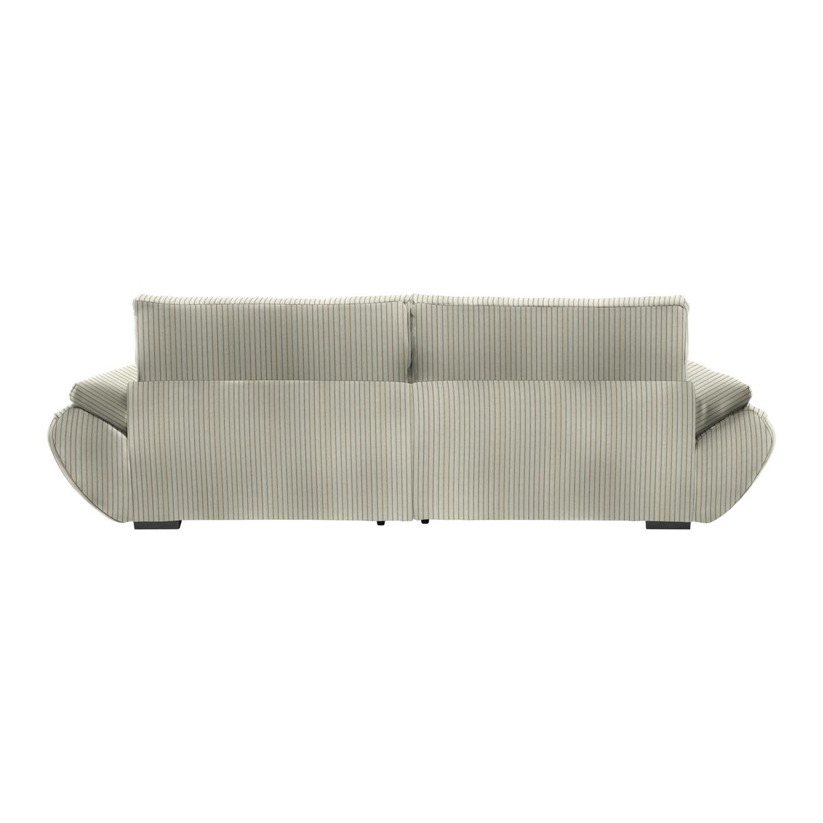 Wohnlandschaft Vivo Creme - Creme/Schwarz, MODERN, Kunststoff/Textil (317/63/179cm) - Premium Living
