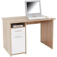 Íróasztal Palermo - Sonoma tölgy/Fehér, modern, Faalapú anyag (110/74/60cm)