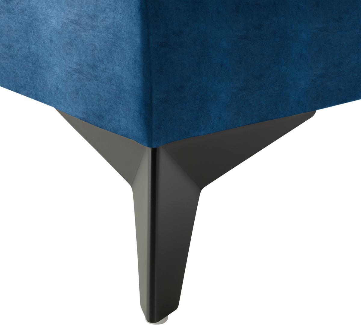 Kutna Garnitura Sierra - plava/crna, Moderno, tekstil/metal (181/364/230cm) - Mömax