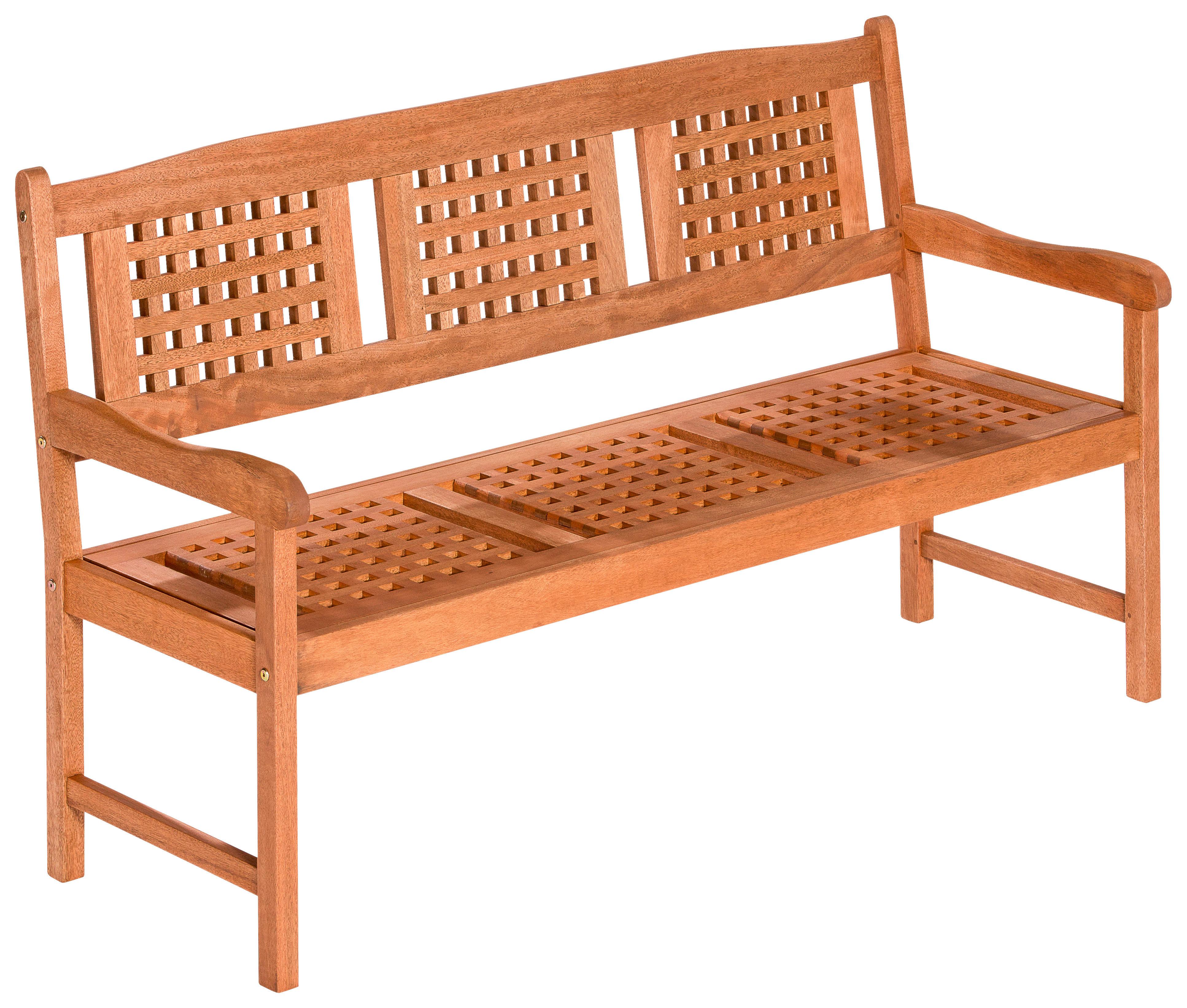 Gartenbank Lima aus Eukalyptus Natur - Naturfarben, Basics, Holz (157/90/58cm) - Gardenson