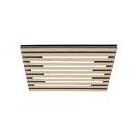 Led-deckenleuchte Schwarz/eichefarben Max. 24 W - Eichefarben/Schwarz, Modern, Holzwerkstoff/Kunststoff (42,5/42,5/5,5cm) - Mömax