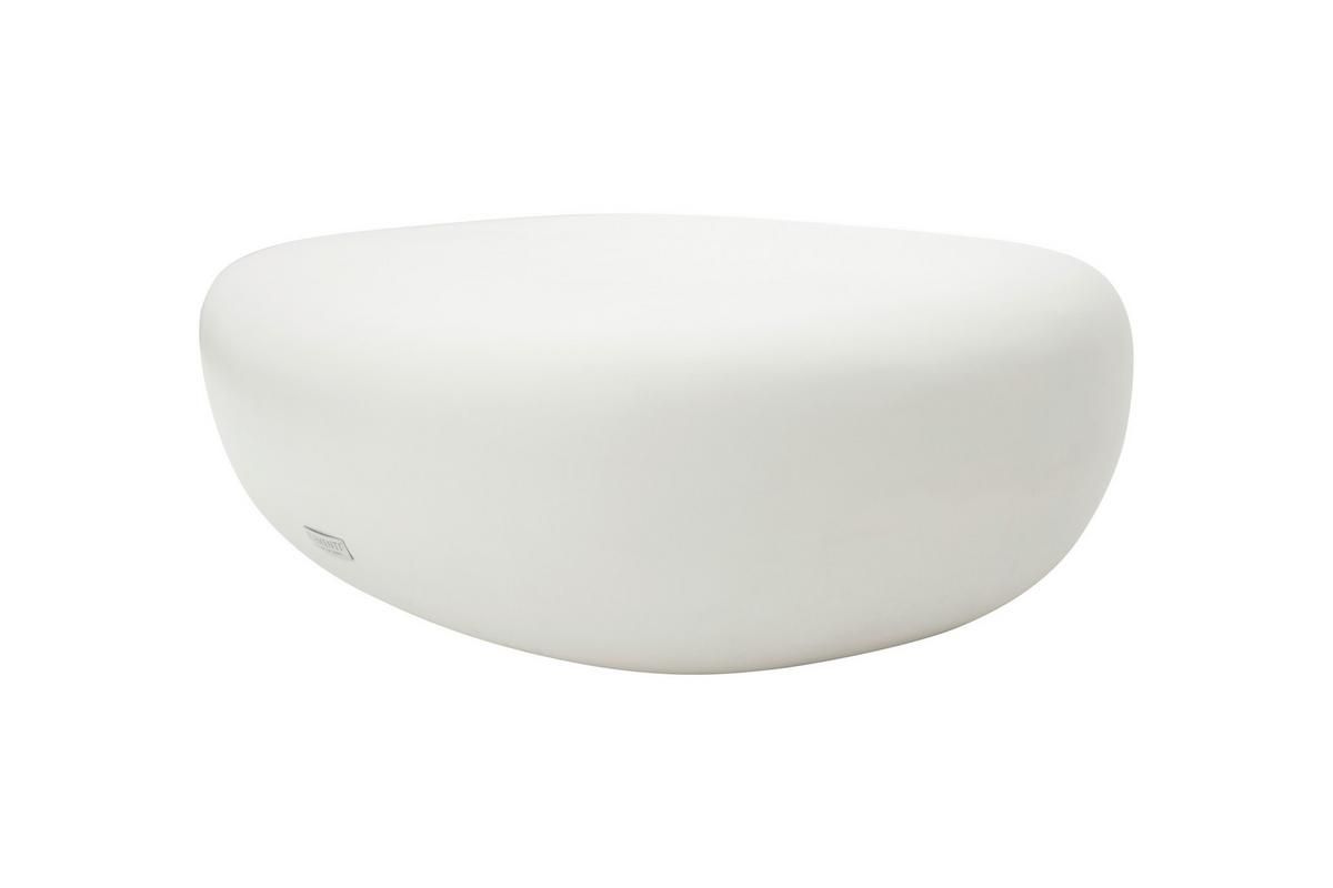 Loungetisch Hawaii Faserbeton Weiß - Weiß, KONVENTIONELL, Stein (99/71/32cm) - Gardenson