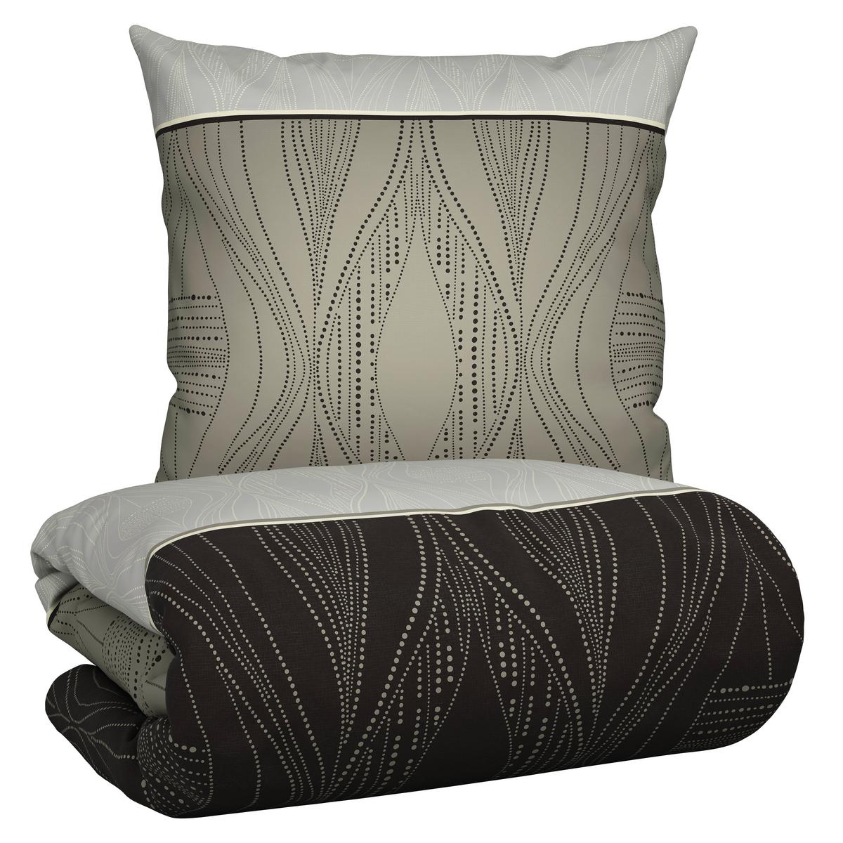 Bettwäsche Erik XL Grau ca. 155x220cm - Grau, KONVENTIONELL, Textil (155/220cm) - Modern Living