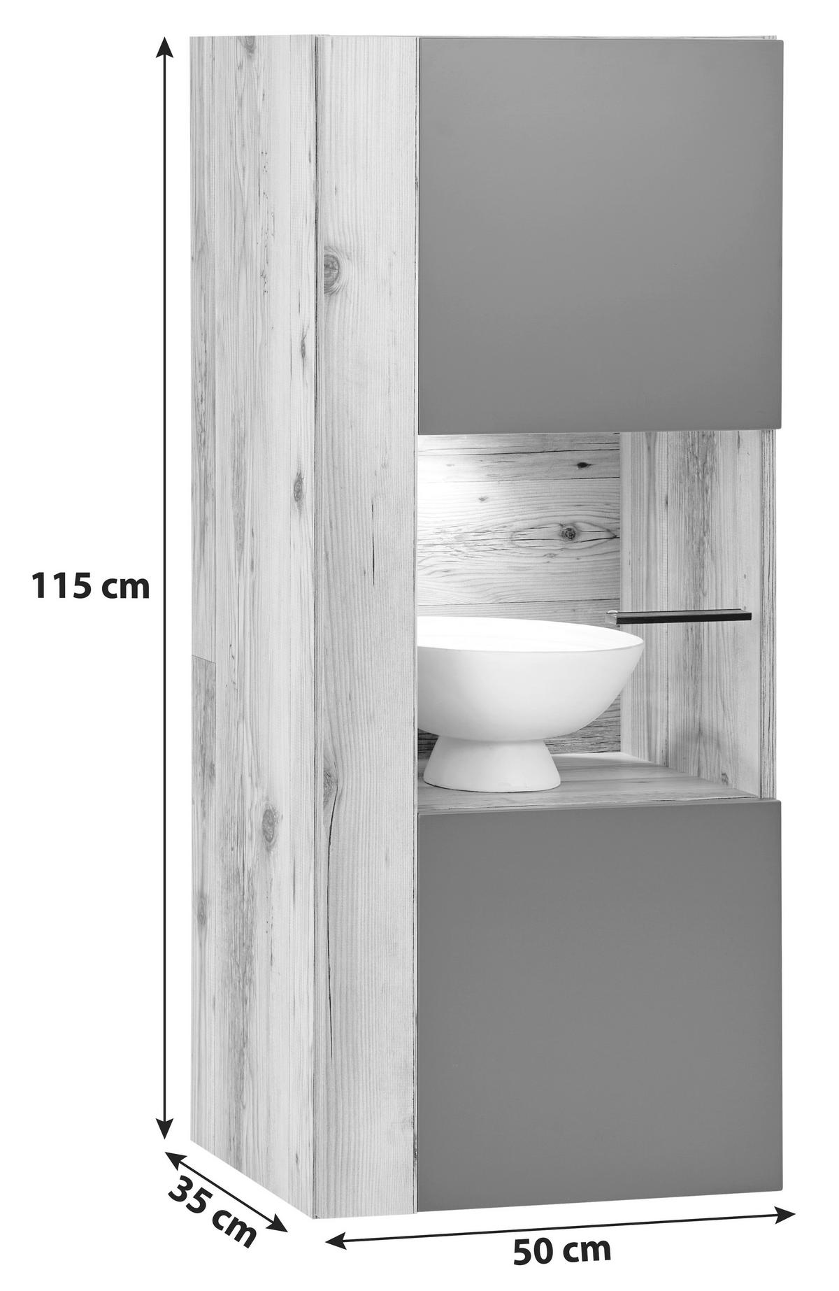 Vitrină suspendată HENRY - Modern, material pe bază de lemn (50/115/35cm) - Mömax