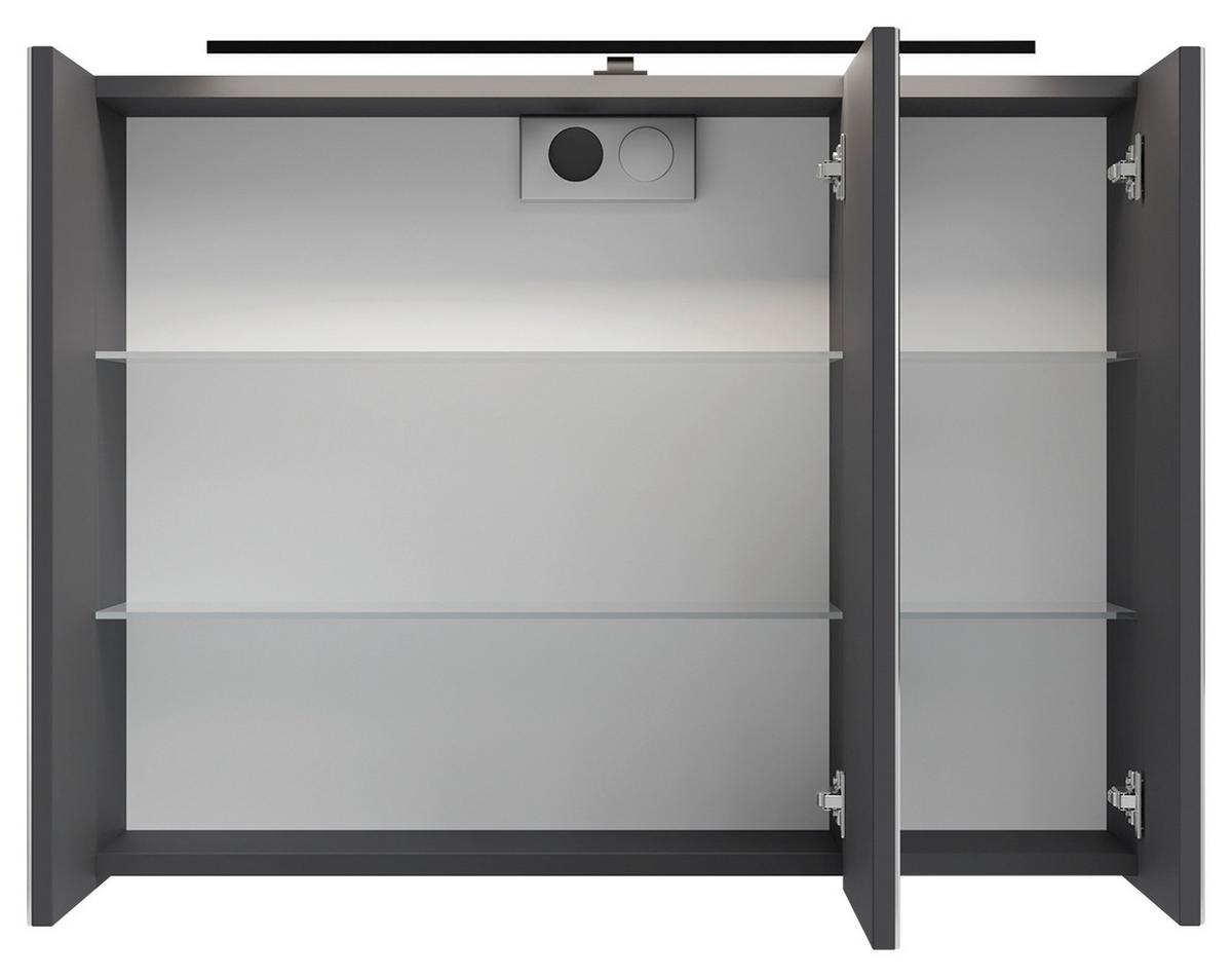 Spiegelschrank Spree Anthrazit - MODERN, Glas/Holzwerkstoff (80/60/15cm) - MID.YOU