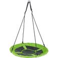 Nestschaukel Emma - Schwarz/Grün, KONVENTIONELL, Kunststoff/Metall (100cm) - MÖMAX modern living