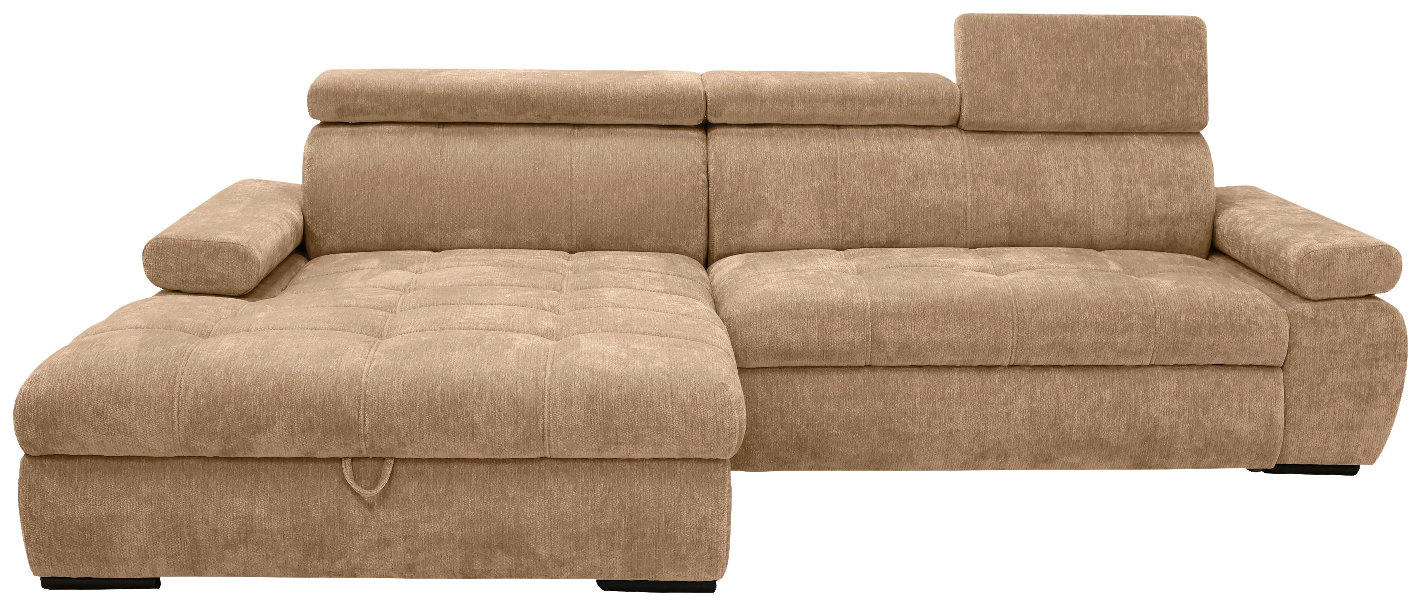 Kutna Garnitura Vegas - crna/bež-smeđa, Design, drvo/tekstil (173/294cm) - Modern Living