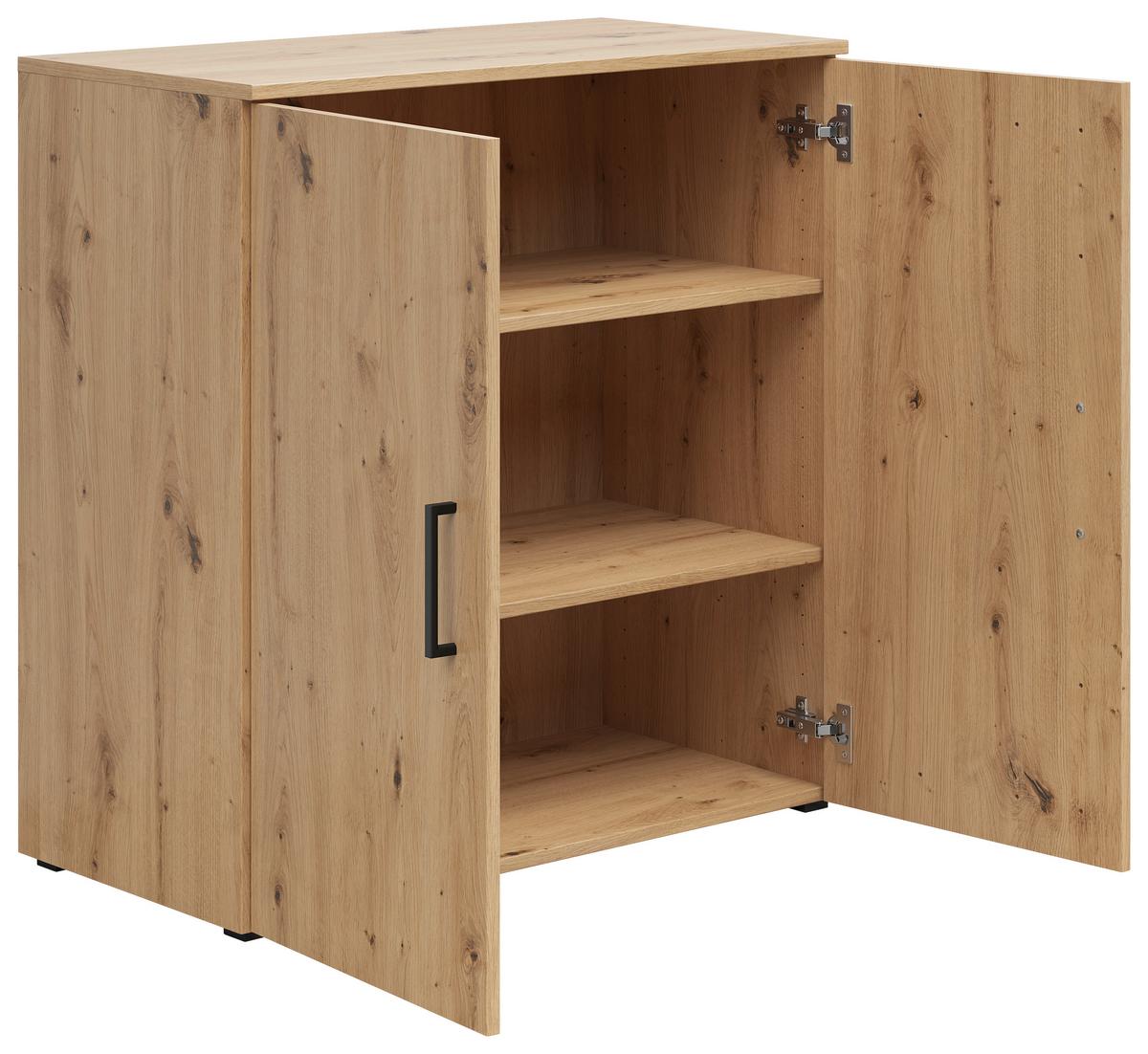 Komoda Multistauraum - črna/bela, Moderno, umetna masa/leseni material (80/83/40cm) - Premium Living
