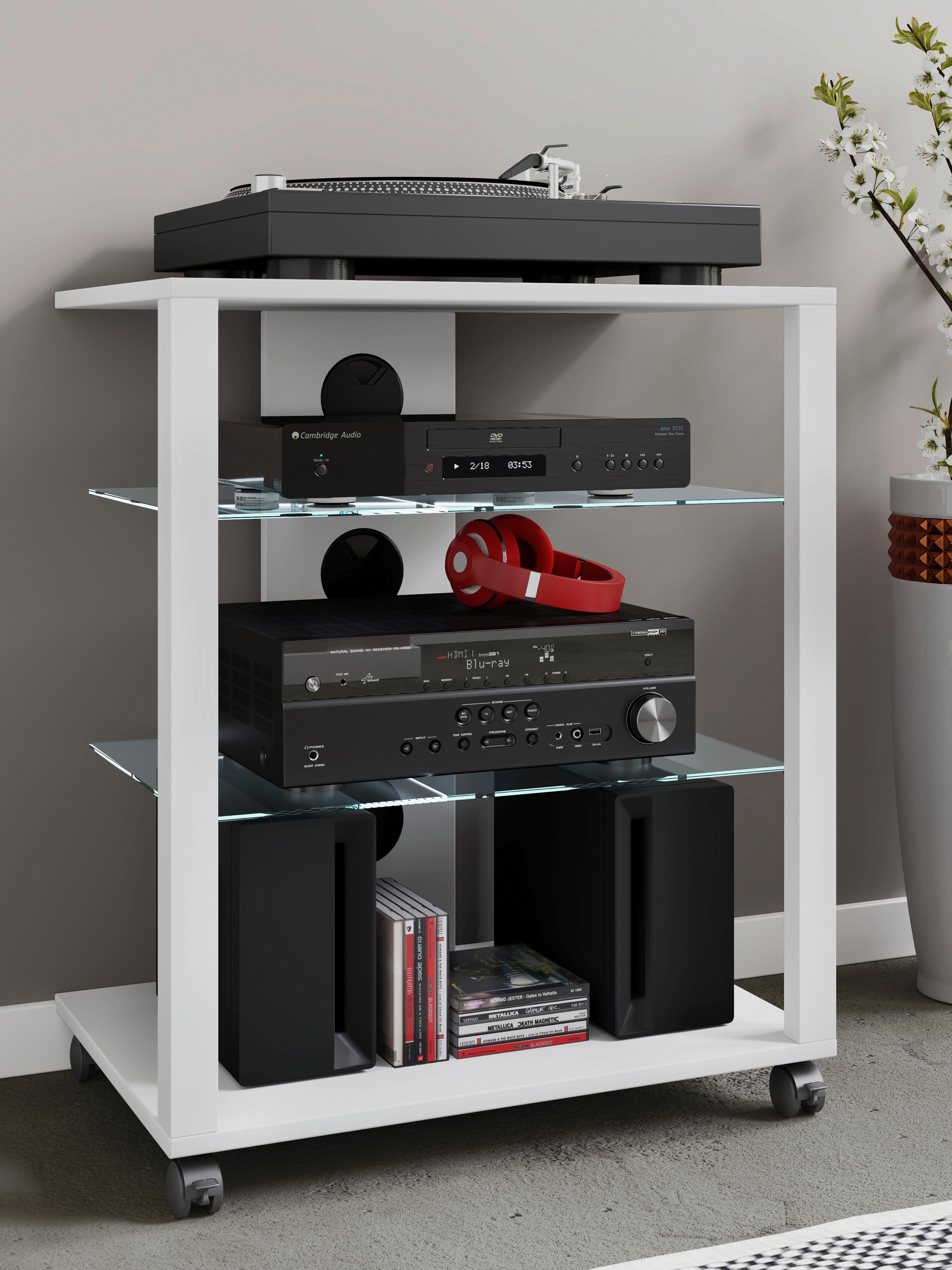 Stojalo Za Tv Folas, Bela - bela, Basics, umetna masa/leseni material (60/70/41cm) - MID.YOU