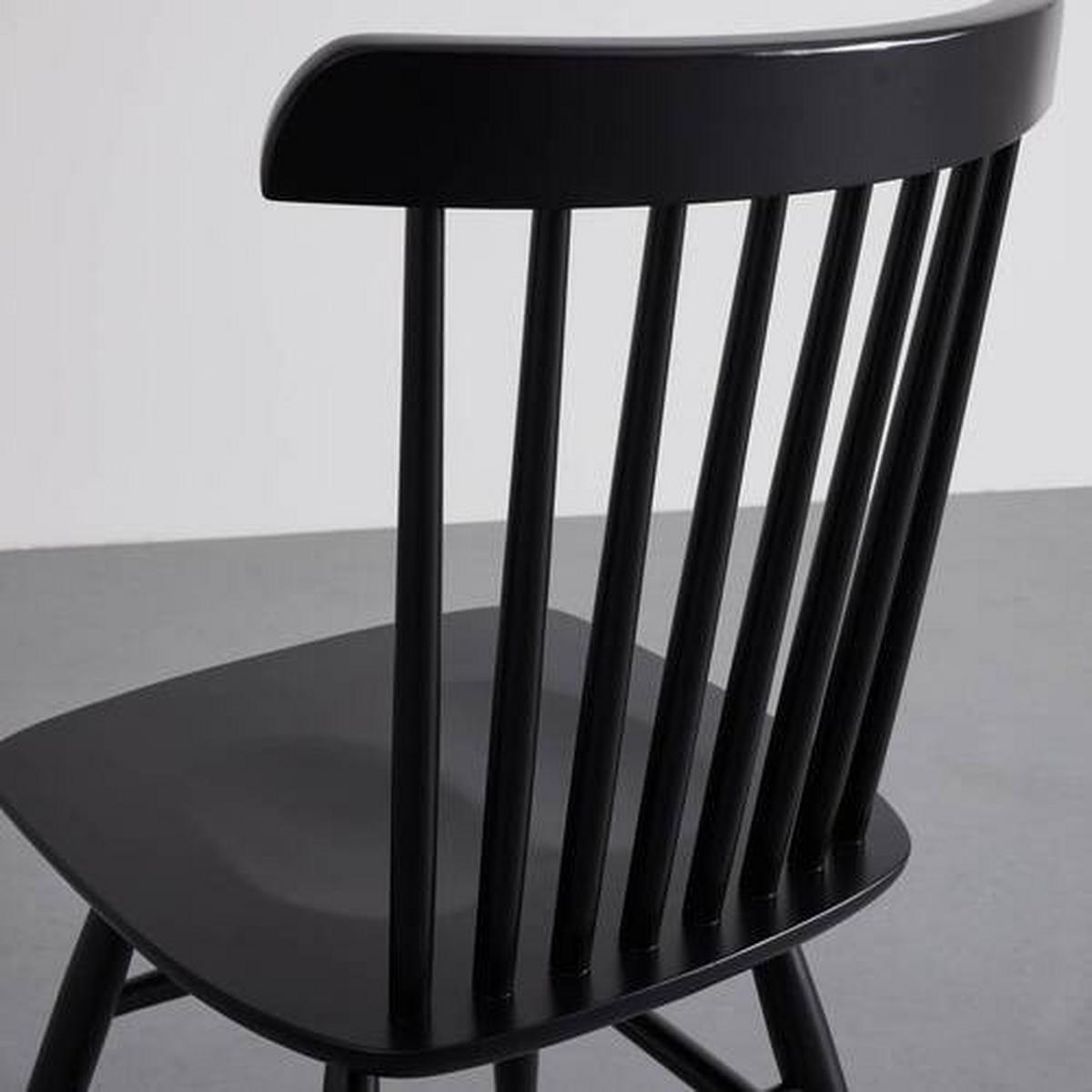 ZESTAW KRZESEŁ PEDRO - czarny, Modern, drewno (48/89/52cm) - Bessagi Home