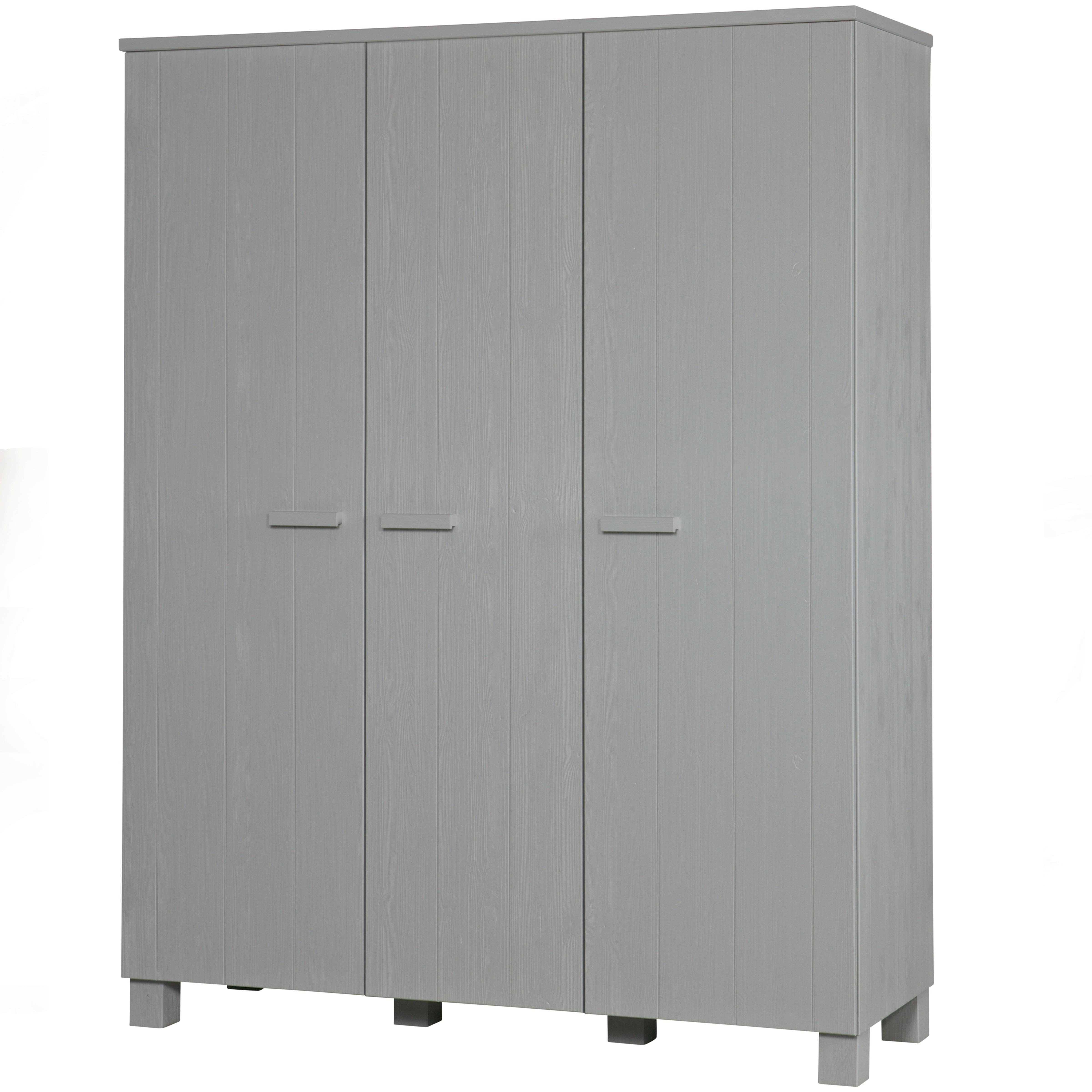 Garderobenschrank Dennis Grau - Grau, Design, Holz/Holzwerkstoff (158/202/55cm) - Livetastic