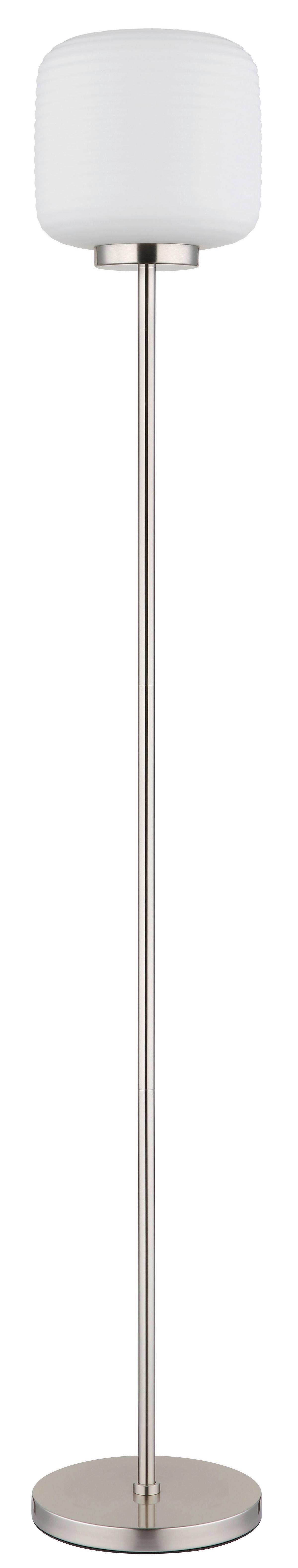 STEHLEUCHTE 15772S KLADORA - Weiss/Nickelfarben, Konventionell, Glas/Metall (24/157cm) - Globo
