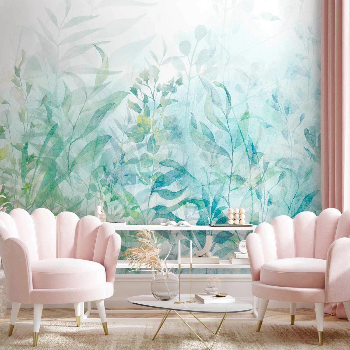 Fototapeta Holiday Memory, 150x105cm - bela/pastelno zelena, Trendi, tekstil (150/105cm) - Artemide