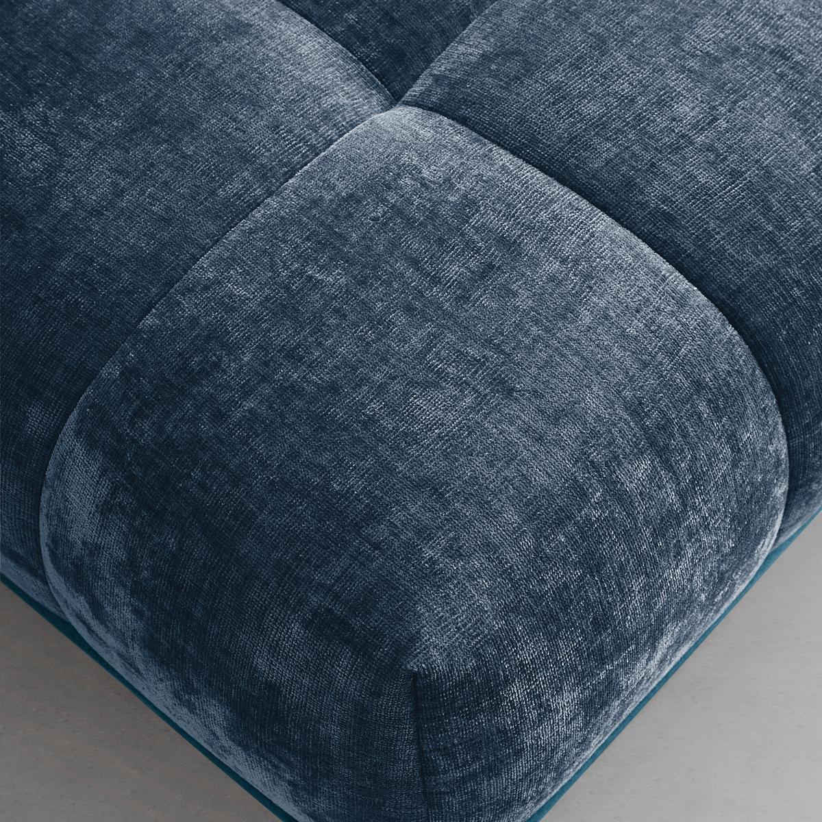 Ecksofa Morgan Royalblau - Royalblau/Schwarz, MODERN, Textil/Metall (262/67-87/184cm) - Mömax