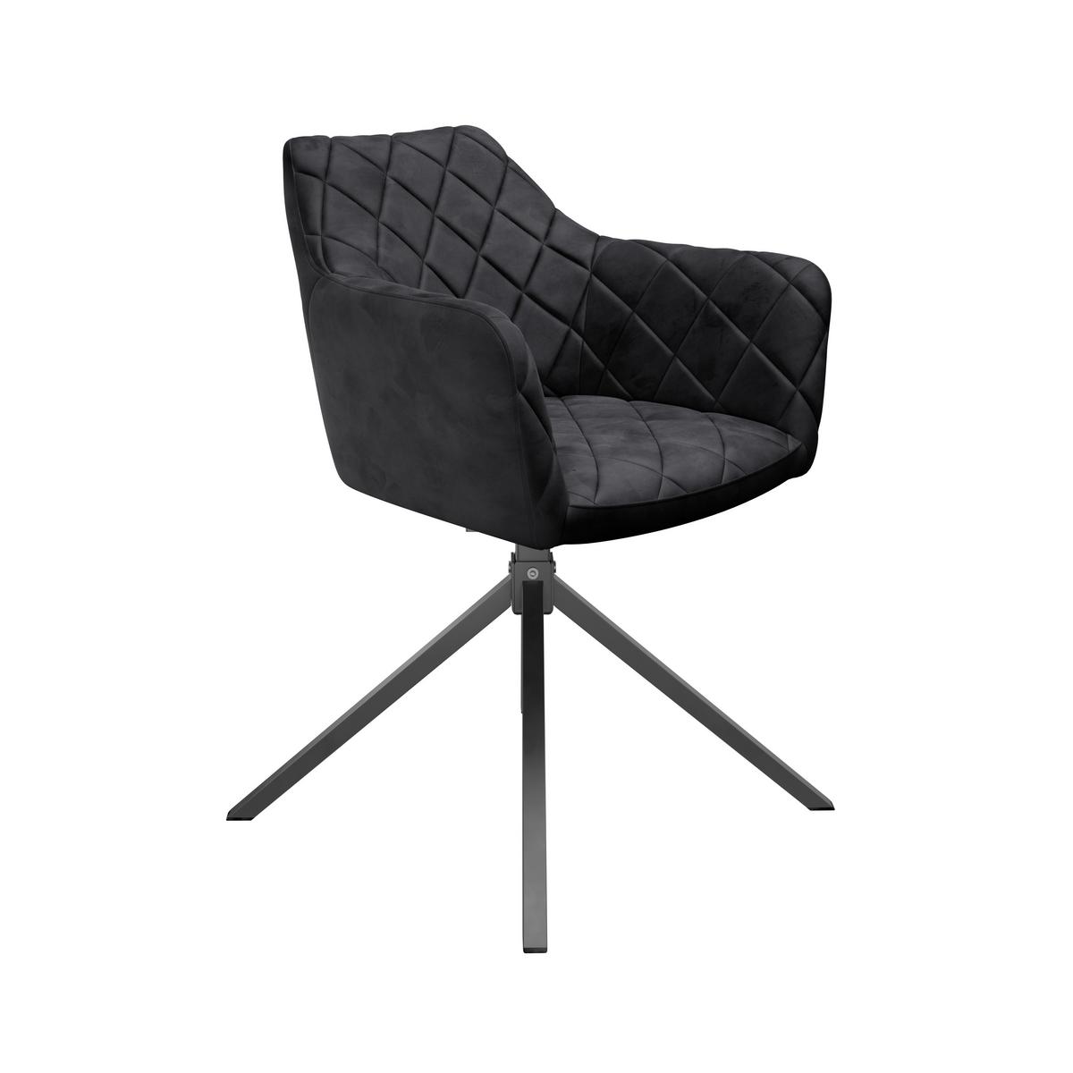 Stol Patti, Antracit, Vrtljiv - črna/antracit, Konvencionalno, kovina/tekstil (58/81/54cm)