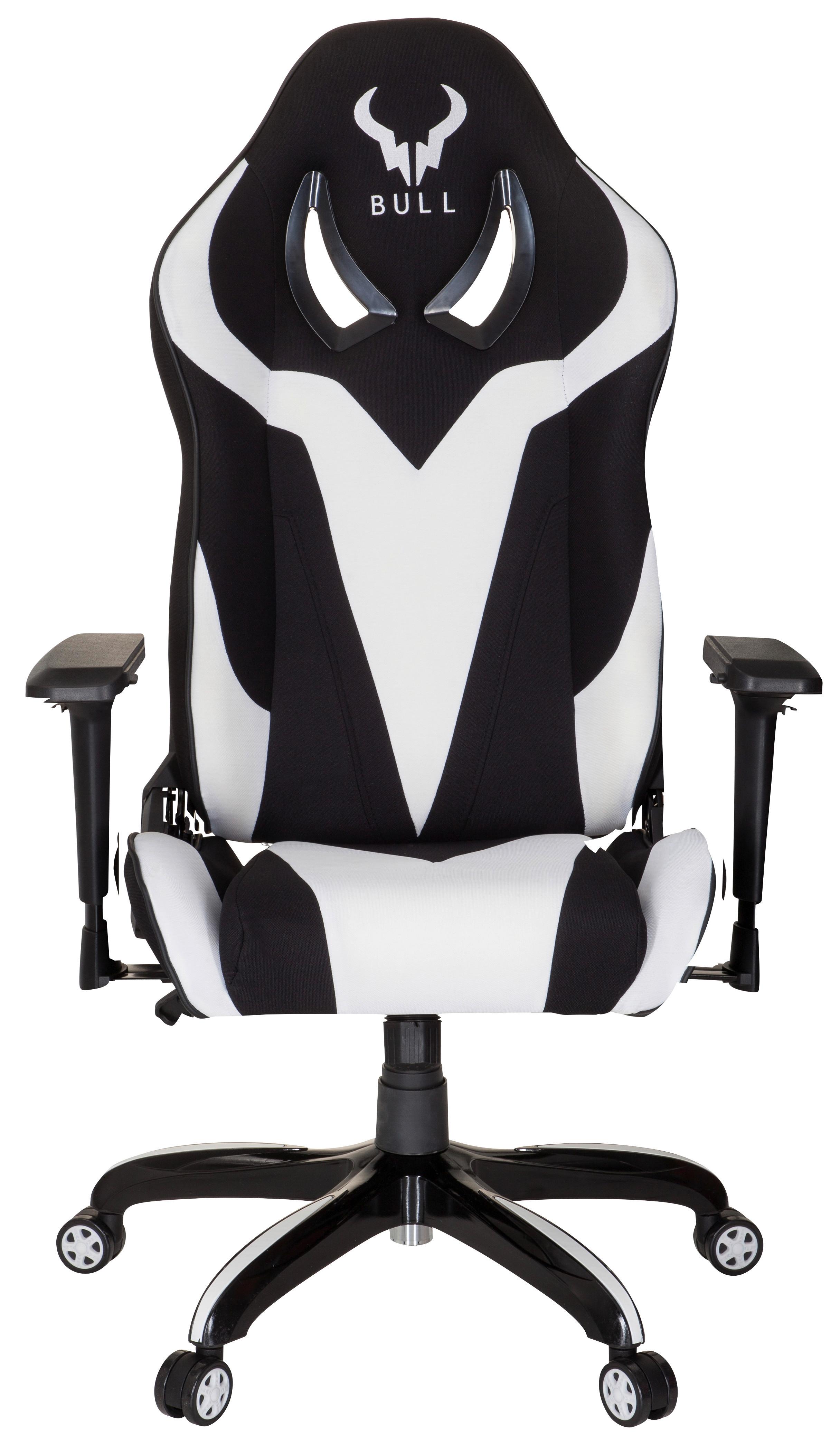 Gaming Stol Promoter Ii, Črna, Bela - črna/bela, Moderno, umetna masa/tekstil (74/133/67cm) - MID.YOU