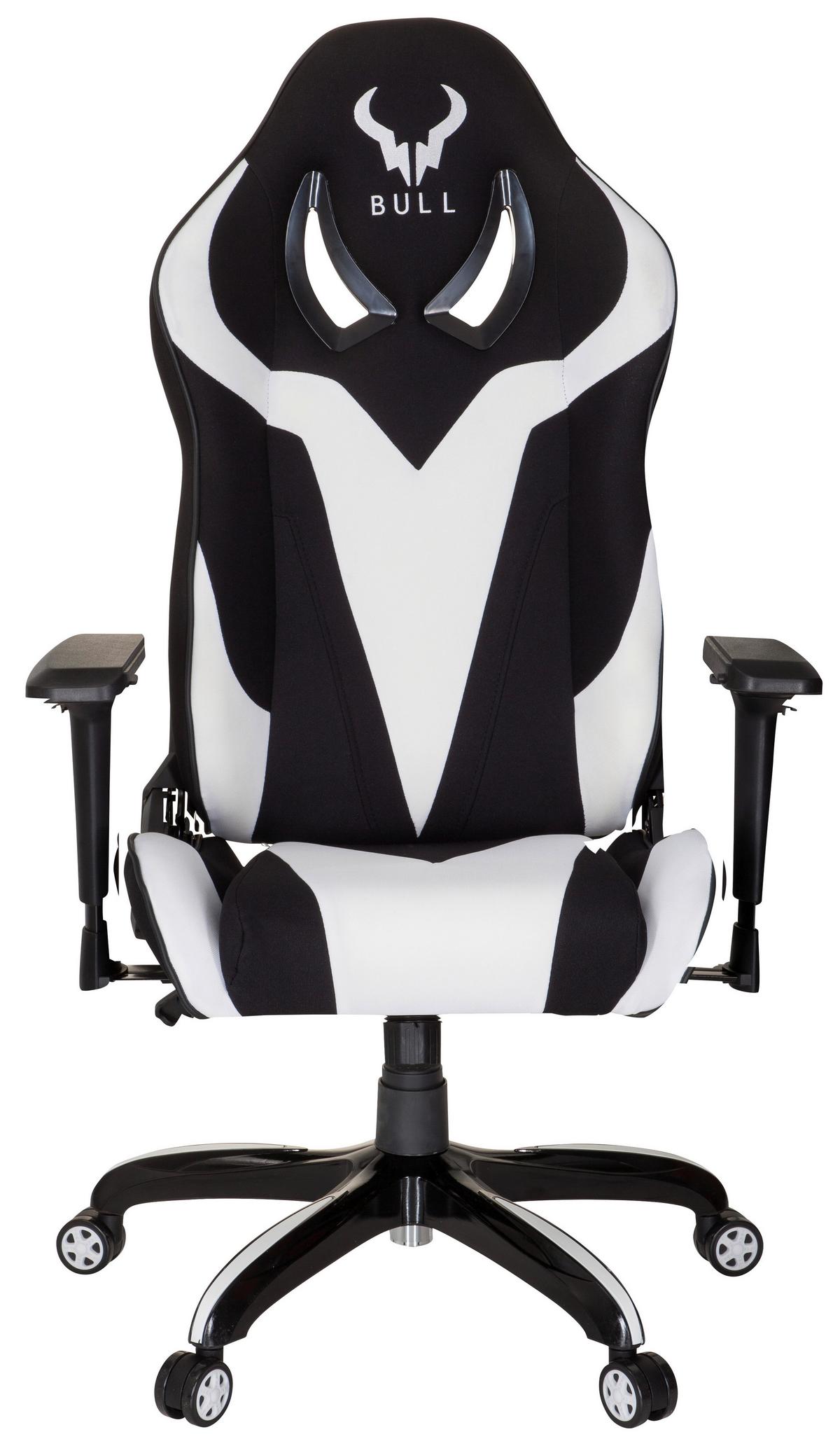 Gaming Stol Promoter Ii, Črna, Bela - črna/bela, Moderno, umetna masa/tekstil (74/133/67cm) - MID.YOU