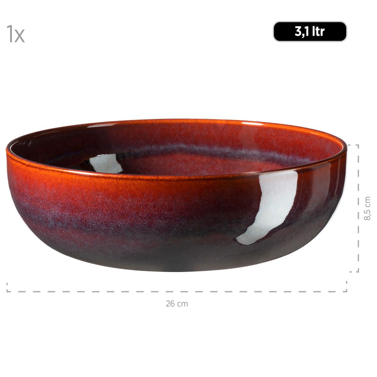 SCHÜSSELSET ELINA UNO - brun rouge, Basics, céramique - Mäser