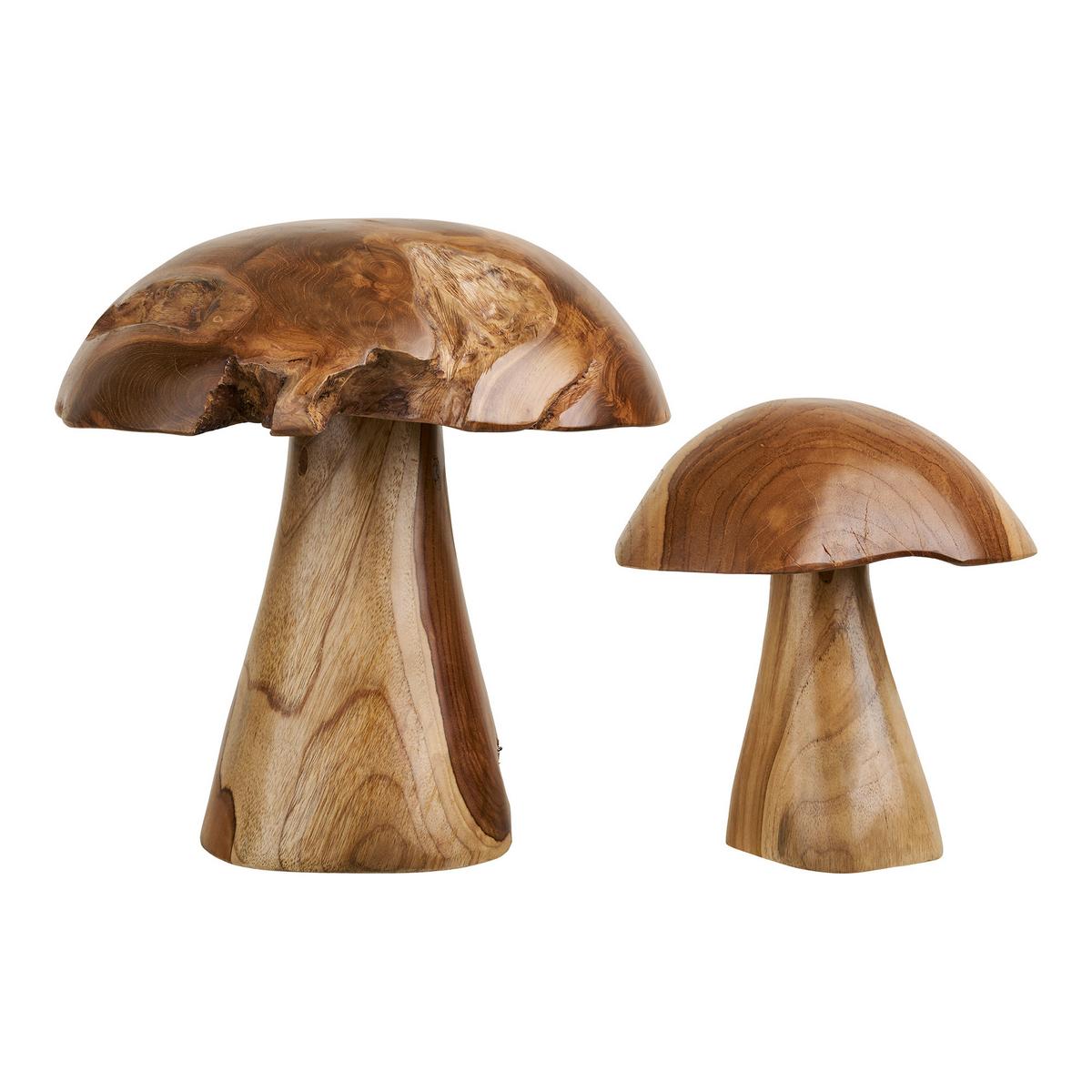 DEKOPILZ KODI DECORATION MUSHROOMS - Teakfarben, Basics, Holz