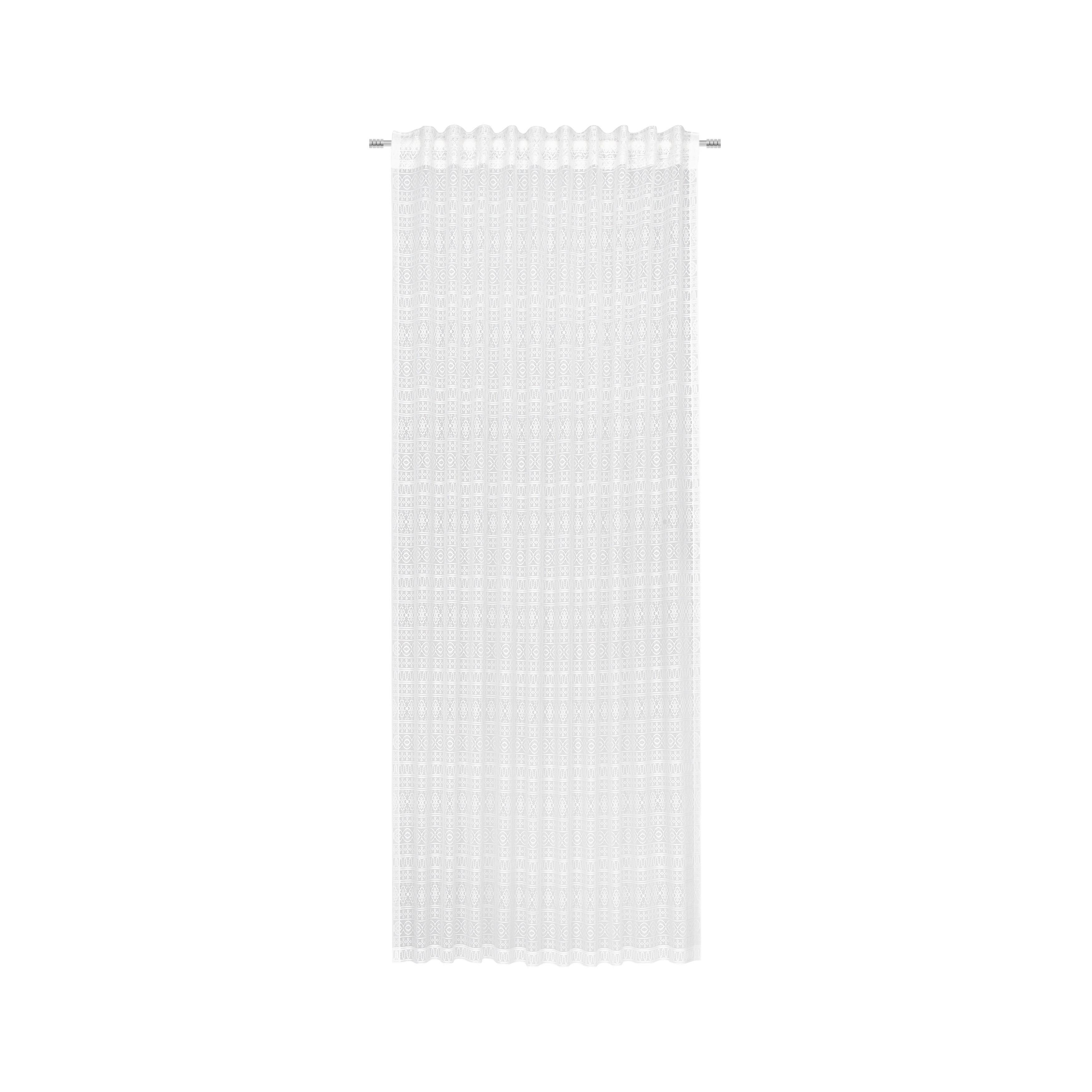 Schlaufenvorhang Theresa in Weiß ca. 140x245cm - Weiß, Textil (140/245cm) - Modern Living