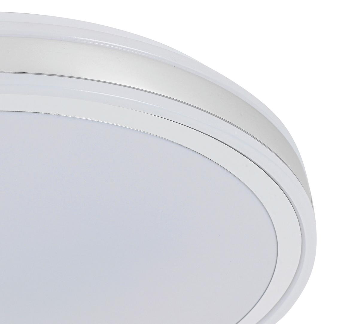 Stropna Led-svetilka Farbi - barve kroma/bela, Moderno, kovina/umetna masa (38/38/6cm) - Mömax