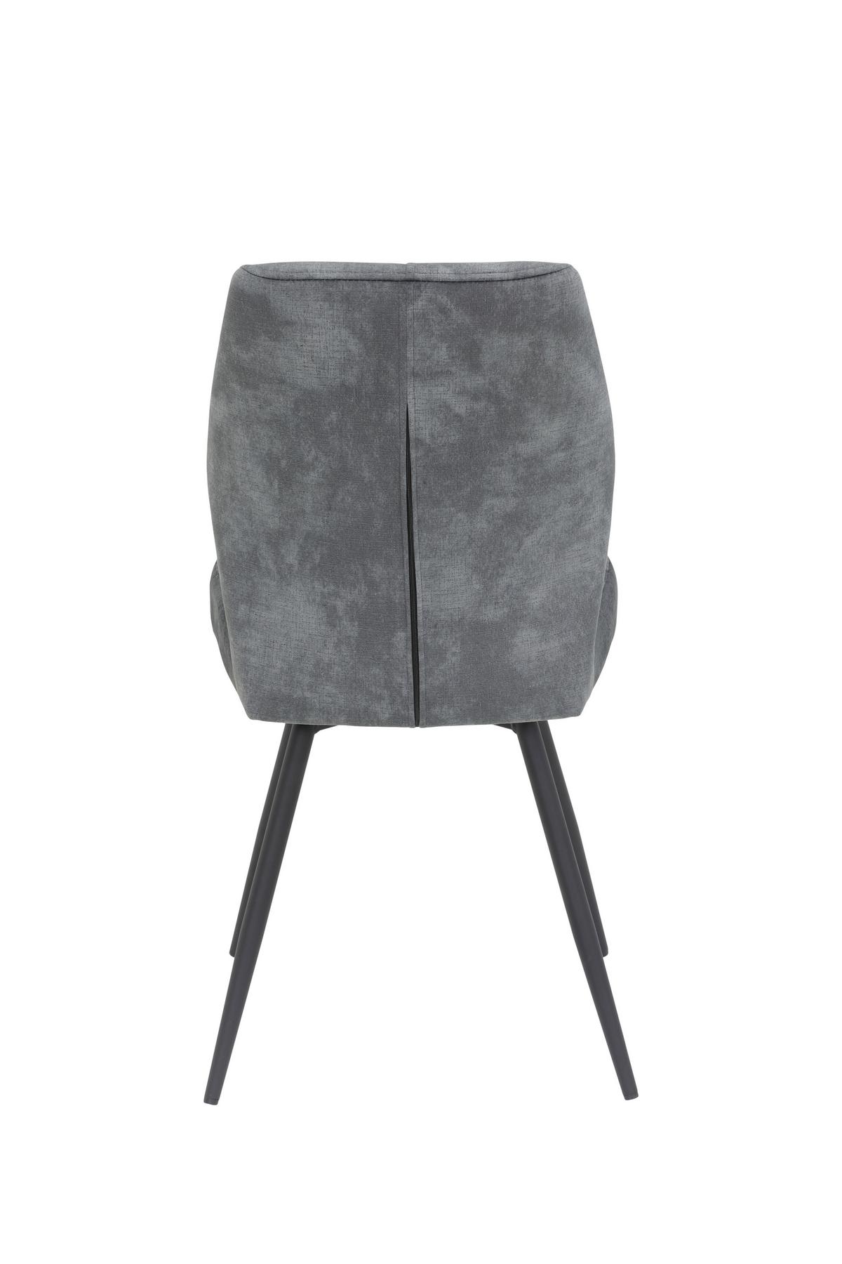 STUHL-SET ALLY S 4ER-SET - Anthrazit/Schwarz, MODERN, Textil/Metall (46/91/60cm) - MID.YOU