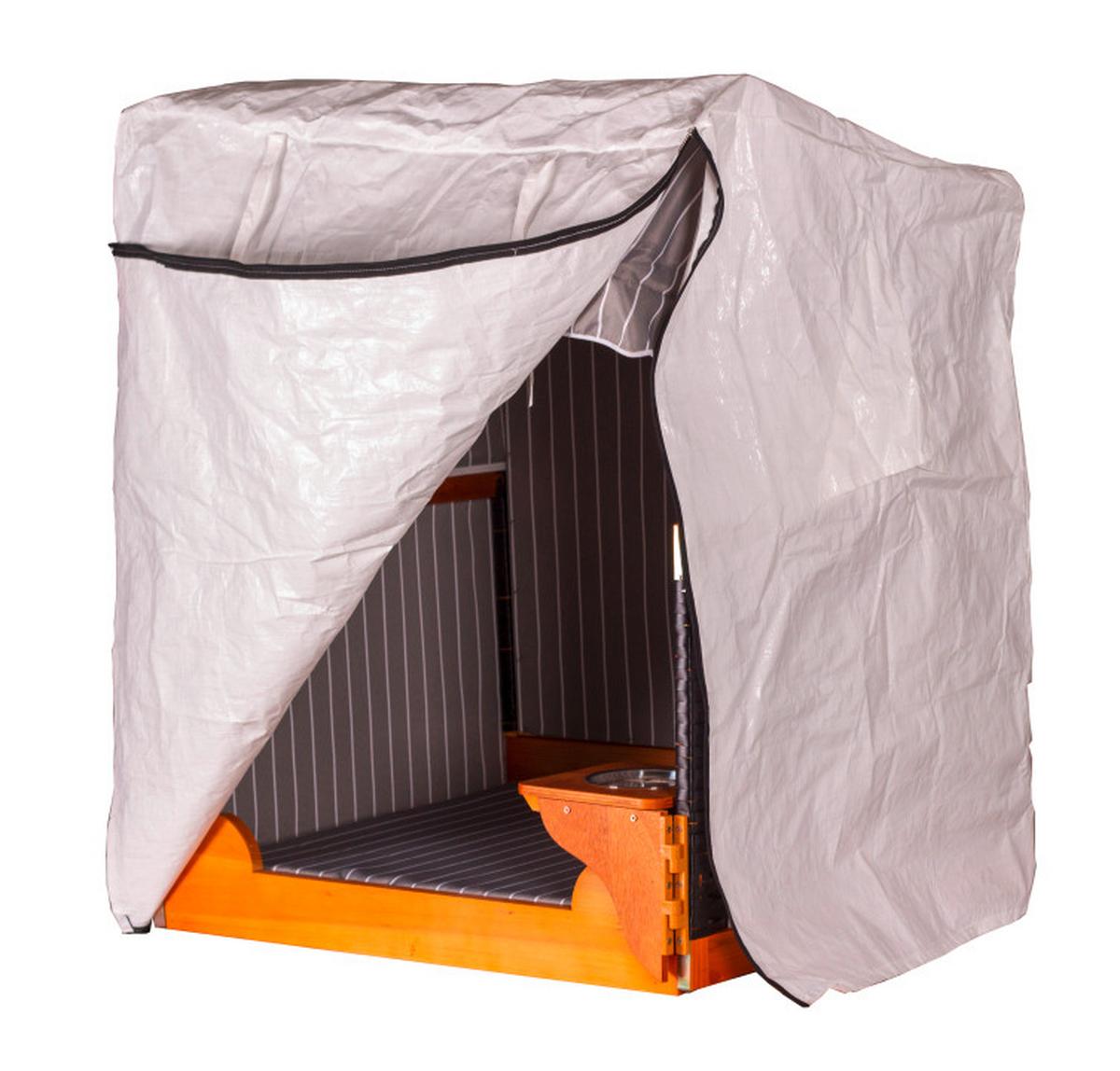 Hundestrandkorb ca. 75x95 cm Grau/Schwarz - Schwarz/Grau, Basics, Holz/Kunststoff (75/95/6cm) - Gardenson