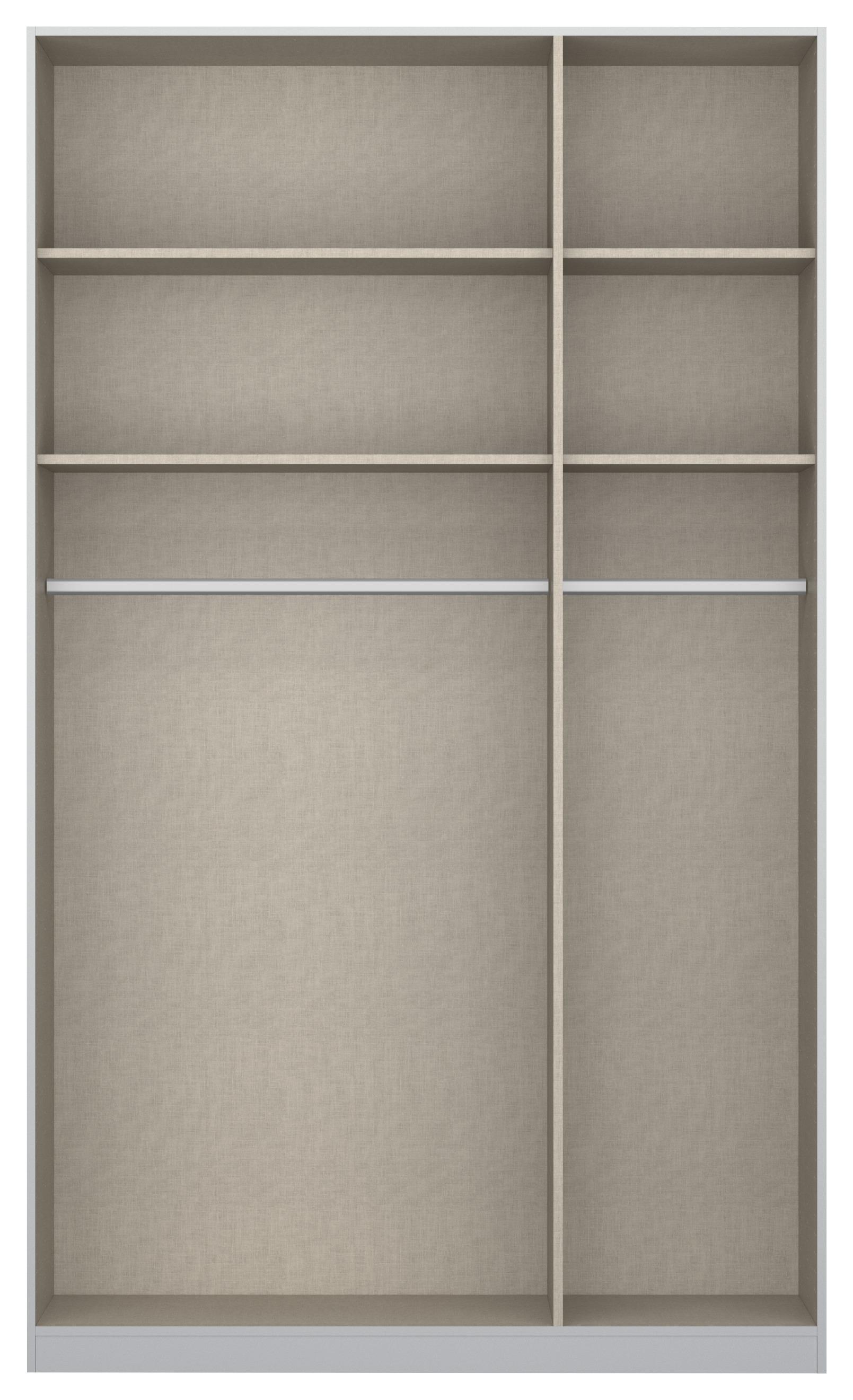 Dulap cu uși rotative ALABAMA - gri deschis/stejar Artisan, Modern, material pe bază de lemn (136/229/54cm)