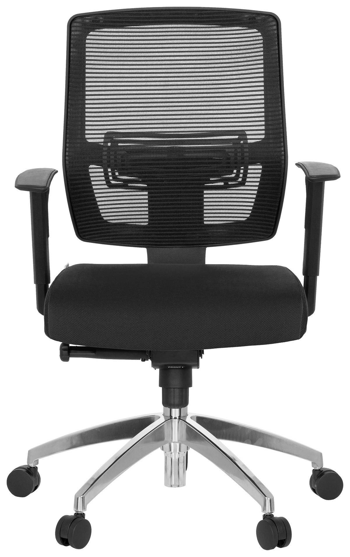 Pisarniški Stol Net 90, Črna - barve kroma/črna, Moderno, kovina/umetna masa (56/115/46cm) - MID.YOU