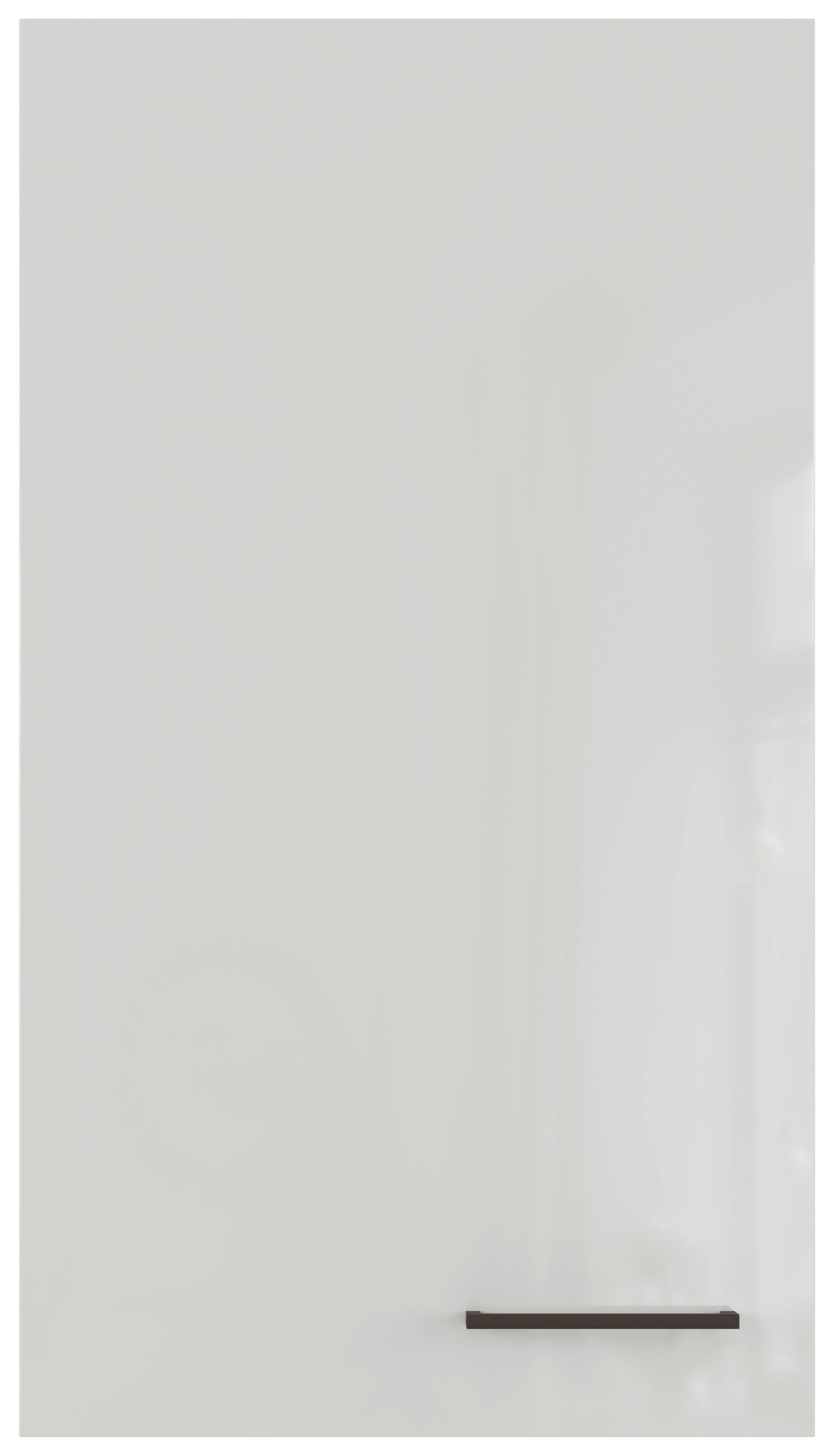 Küchenoberschrank in Lichtgrau glänzend - Schwarz/Grau, MODERN, Holzwerkstoff/Metall (50/89/32cm) - FlexWell