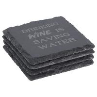 Alátétszett Funny - fekete, Modern, kő (10/10cm) - Zandiara