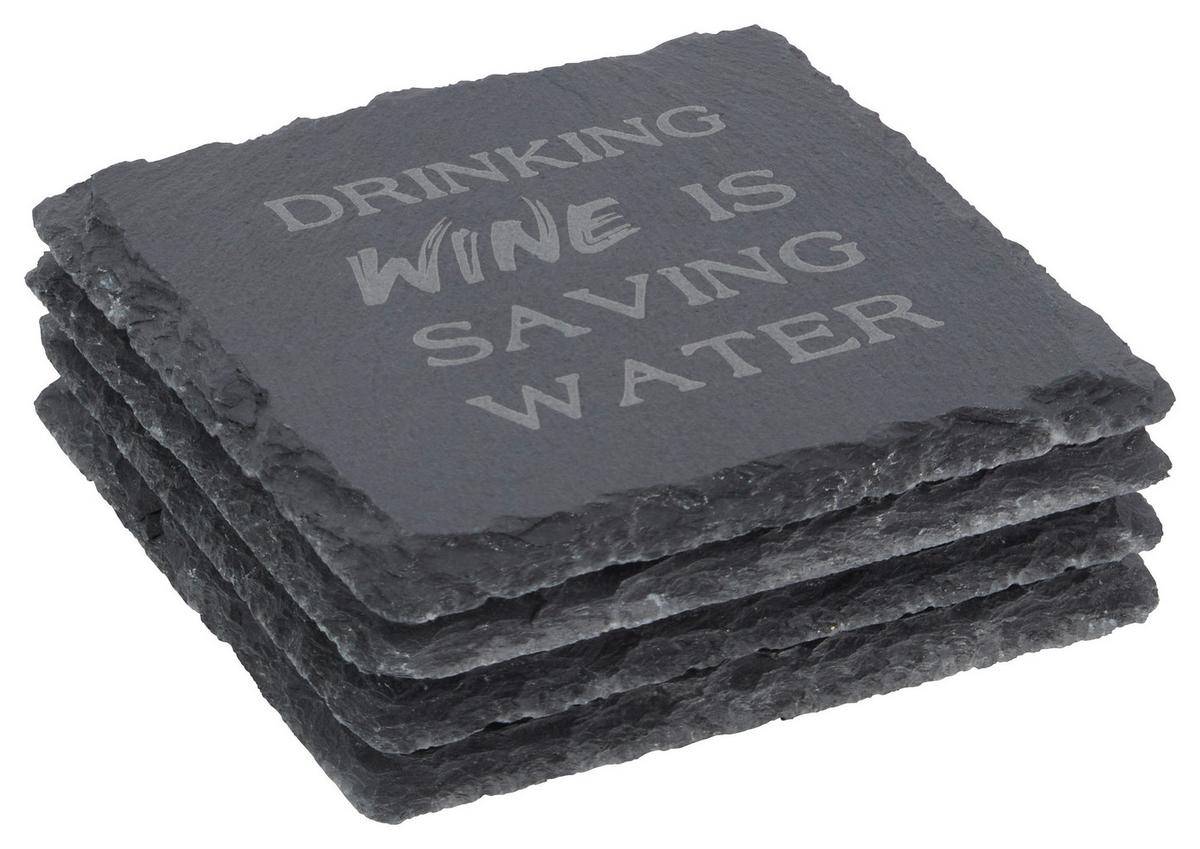 Alátétszett Funny - fekete, Modern, kő (10/10cm) - Zandiara