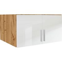 Szekrényrátét Fehér-tölgy Szín Celle - alumínium színű/tölgyfa, Modern, műanyag/faalapú anyag (91/40/54cm)