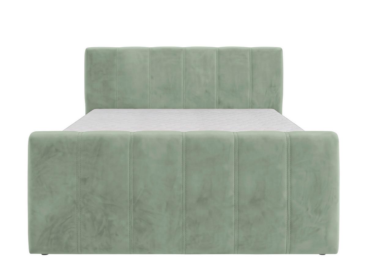 Boxbett Dana Plus Salbeigrün ca. 140x200cm - Salbeigrün/Schwarz, Kunststoff/Textil (140/200cm) - Based