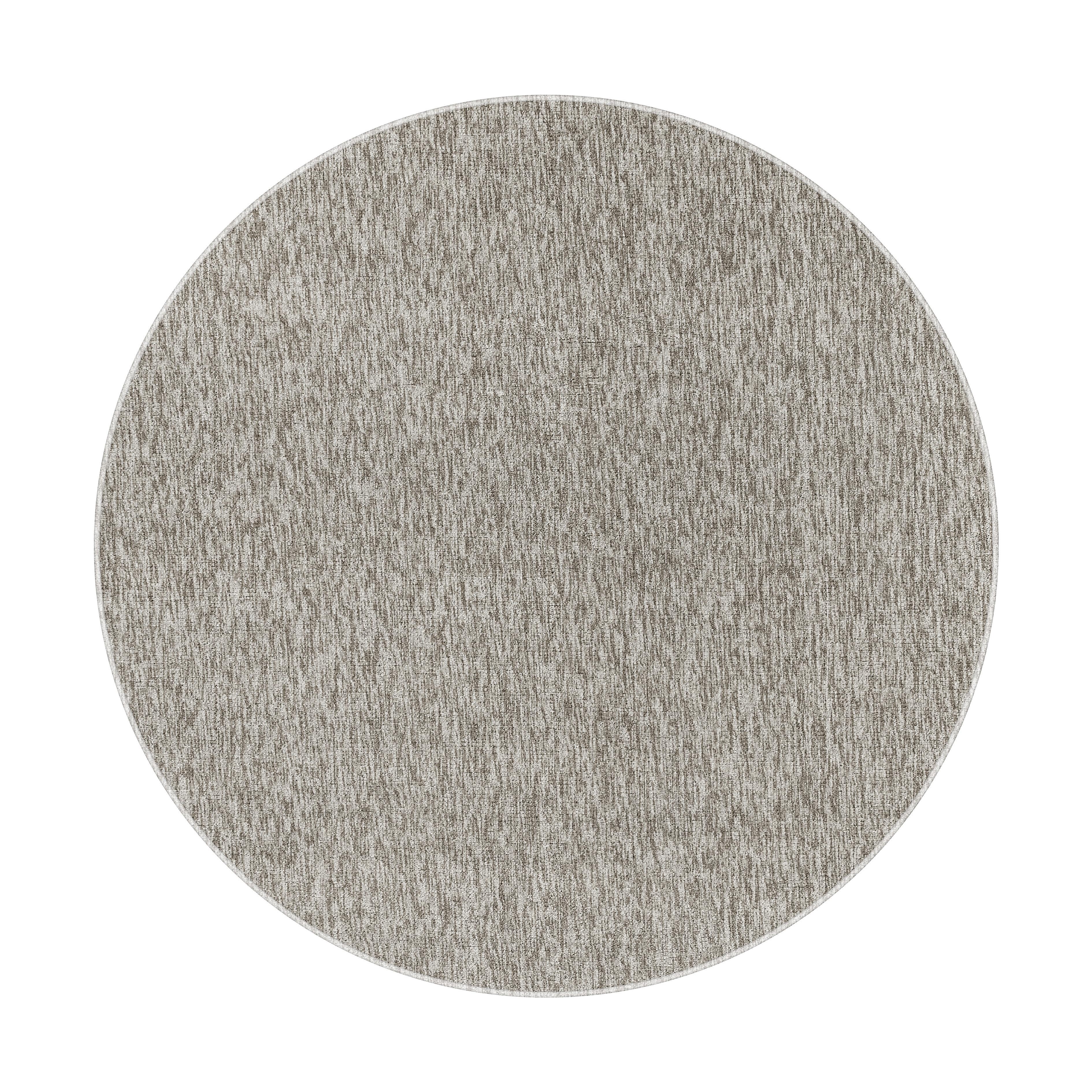 TEPPICH Kurzflor AMMER in Beige, einfarbig, Ø 120 cm - Beige, Textil (120/120cm) - KADIMA DESIGN