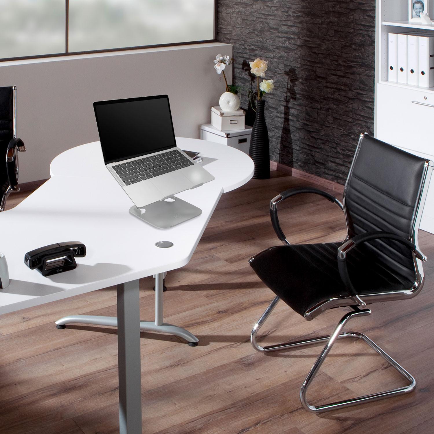 Držalo Za Prenosnik Laptop Stand, Srebrna - srebrne barve, Basics, kovina (27/5,5/22cm) - MID.YOU