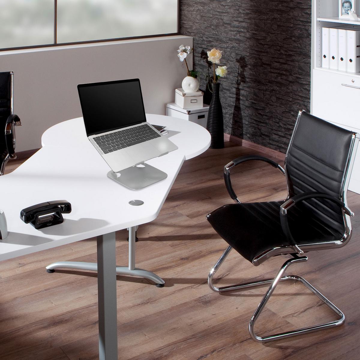 Držalo Za Prenosnik Laptop Stand, Srebrna - srebrne barve, Basics, kovina (27/5,5/22cm) - MID.YOU