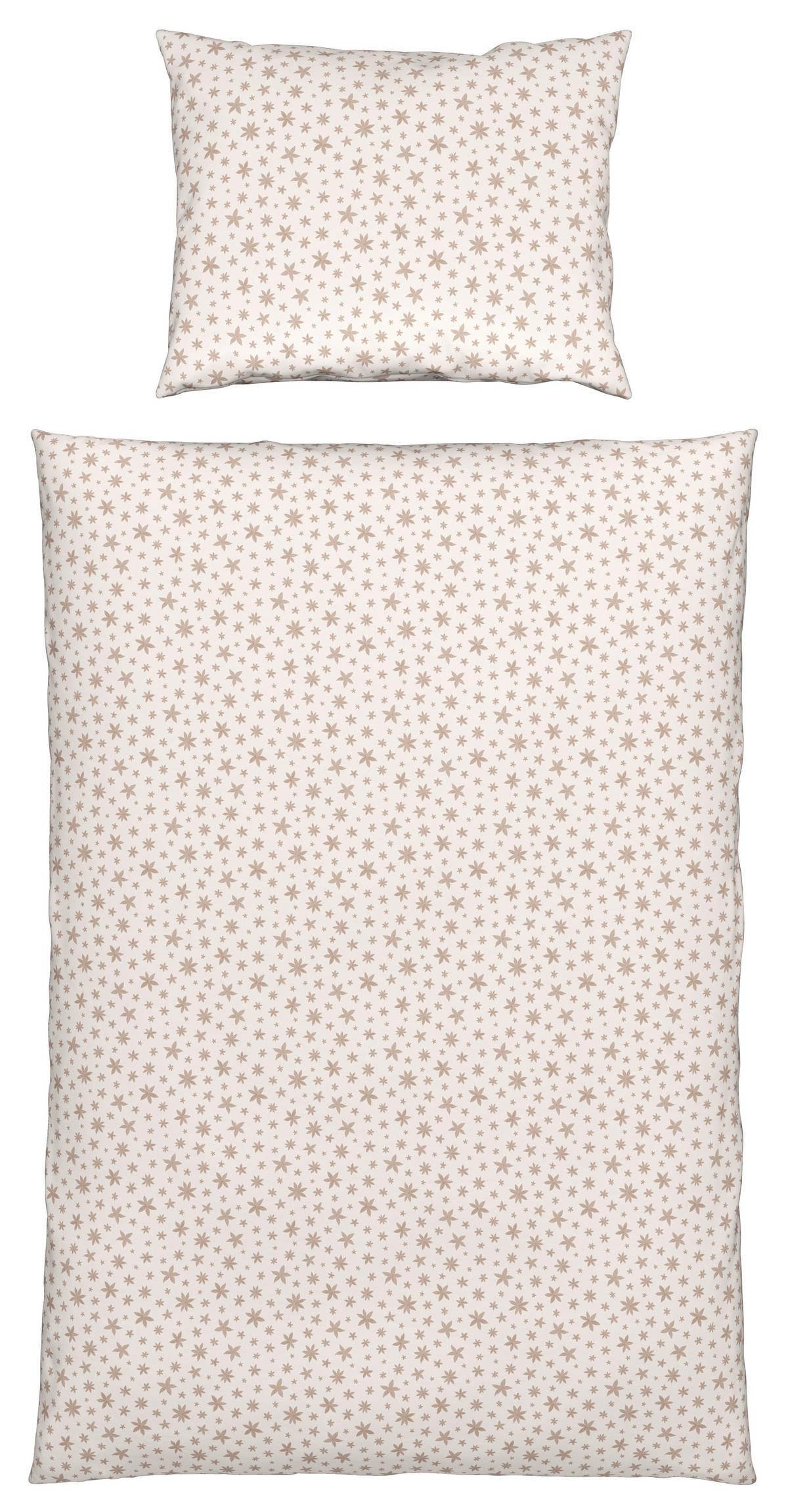 Ágyneműhuzat-garnitúra Anise - bézs/fehér, textil (140/200cm) - Modern Living