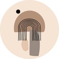 BILD ABSTRACT GEOMETRIC DESIGN - Beige/Braun, Basics, Metall (40/40/0.3cm)