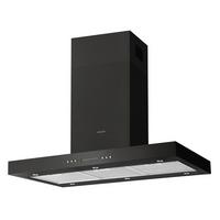 Dunstabzugshaube 60121 Inselhaube, schwarz matt - Schwarz, LIFESTYLE, Metall (90/62,5-98/60cm) - Mican