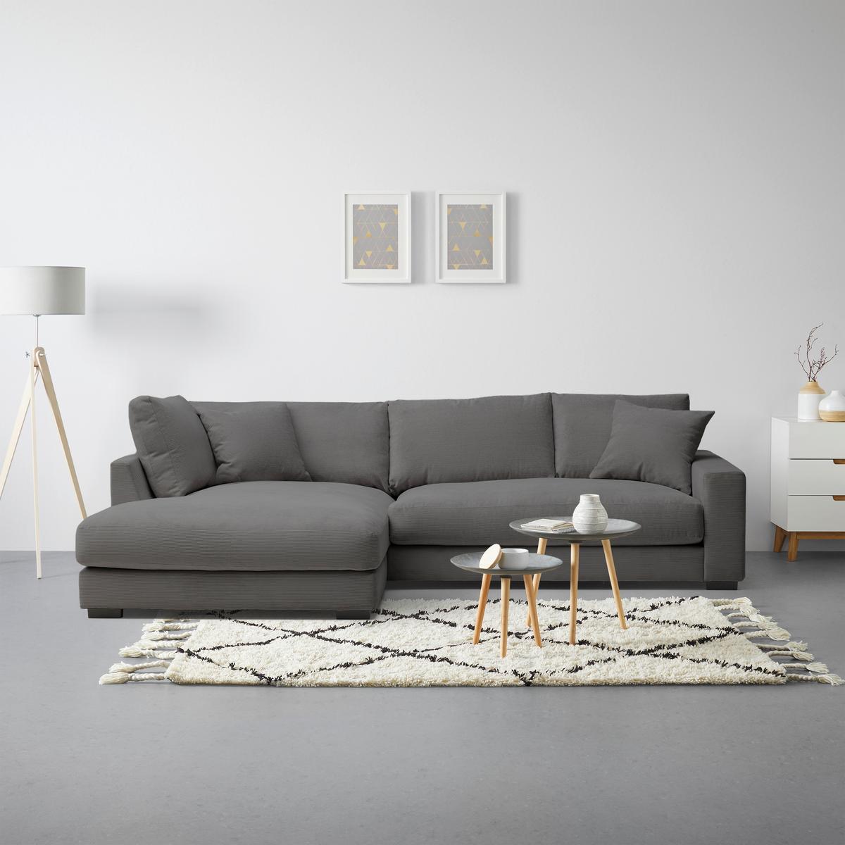Colțar Pedro - antracit, Modern, textil (190/300cm) - Mömax
