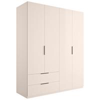 Kleiderschrank Armadio Hochglanz Kaschmirfarben - Kaschmir/Anthrazit, KONVENTIONELL, Holzwerkstoff (163/200/59cm) - Based