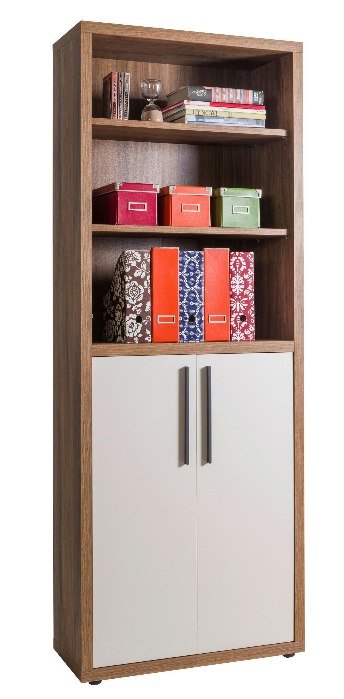 Polica Rilega - boje oraha, Moderno, drvni materijal (82,1/216,8/35,5cm) - Modern Living