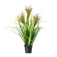 Schilfgras Grün Kunststoff H: ca. 9,5cm - Schwarz/Grün, Basics, Kunststoff (60cm) - P & B