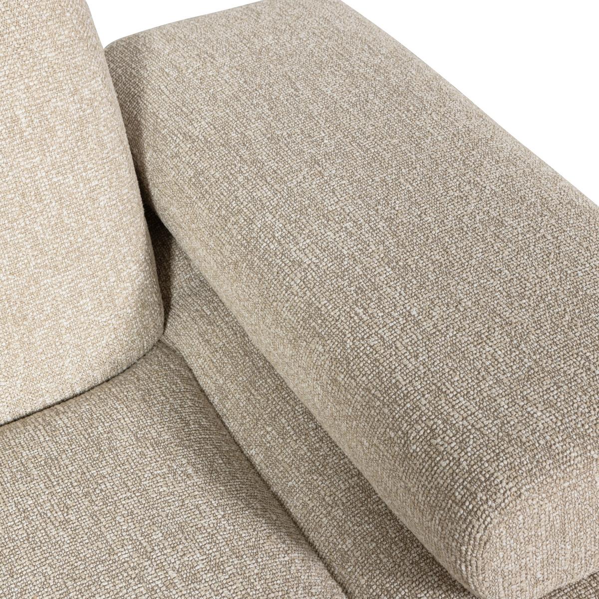 Sofaelement Mojo Beige B: 124cm - Beige/Schwarz, Design, Kunststoff/Textil (124/74/97cm) - Livetastic