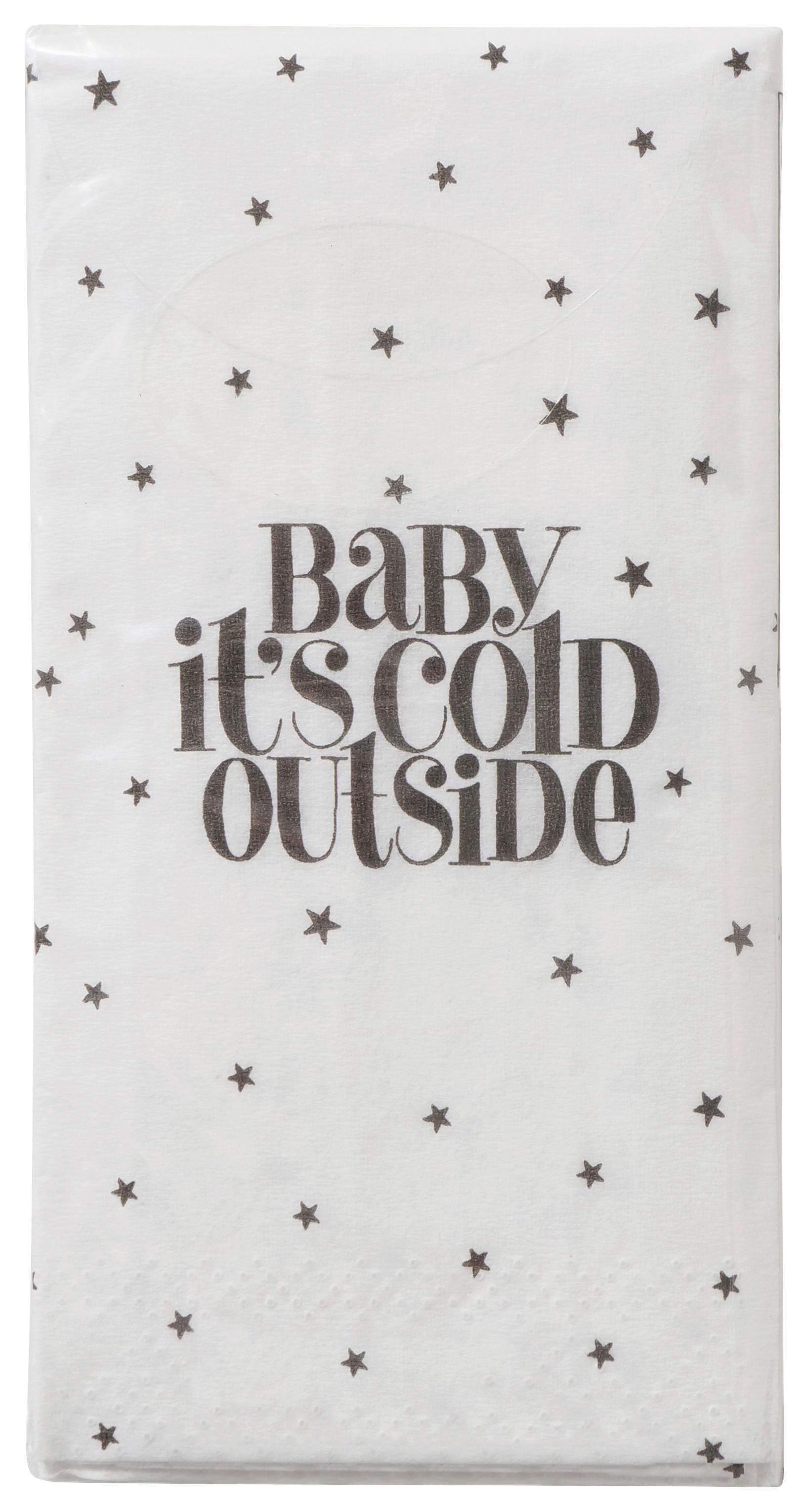 Taschentuch Soho I Motiv: Schriftzug - Schwarz/Weiß, KONVENTIONELL, Papier (10,5/5,3/2,2cm) - Modern Living