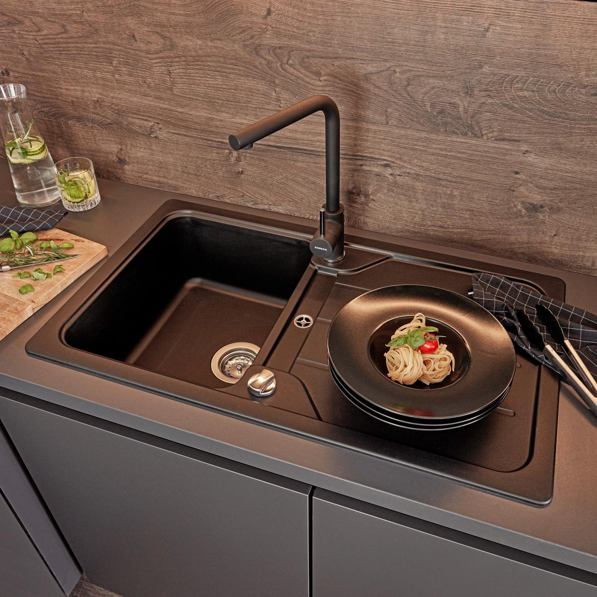 Einbauküche IP3150 - Graphitfarben, MODERN, Holzwerkstoff (255/305cm) - Impuls