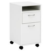 Predalnik Na Kolescih Rollcontainer, Bela - srebrne barve/bela, Konvencionalno, kovina/umetna masa (33/63/38cm) - MID.YOU